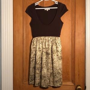 Alice + Olivia chocolate & gold dress